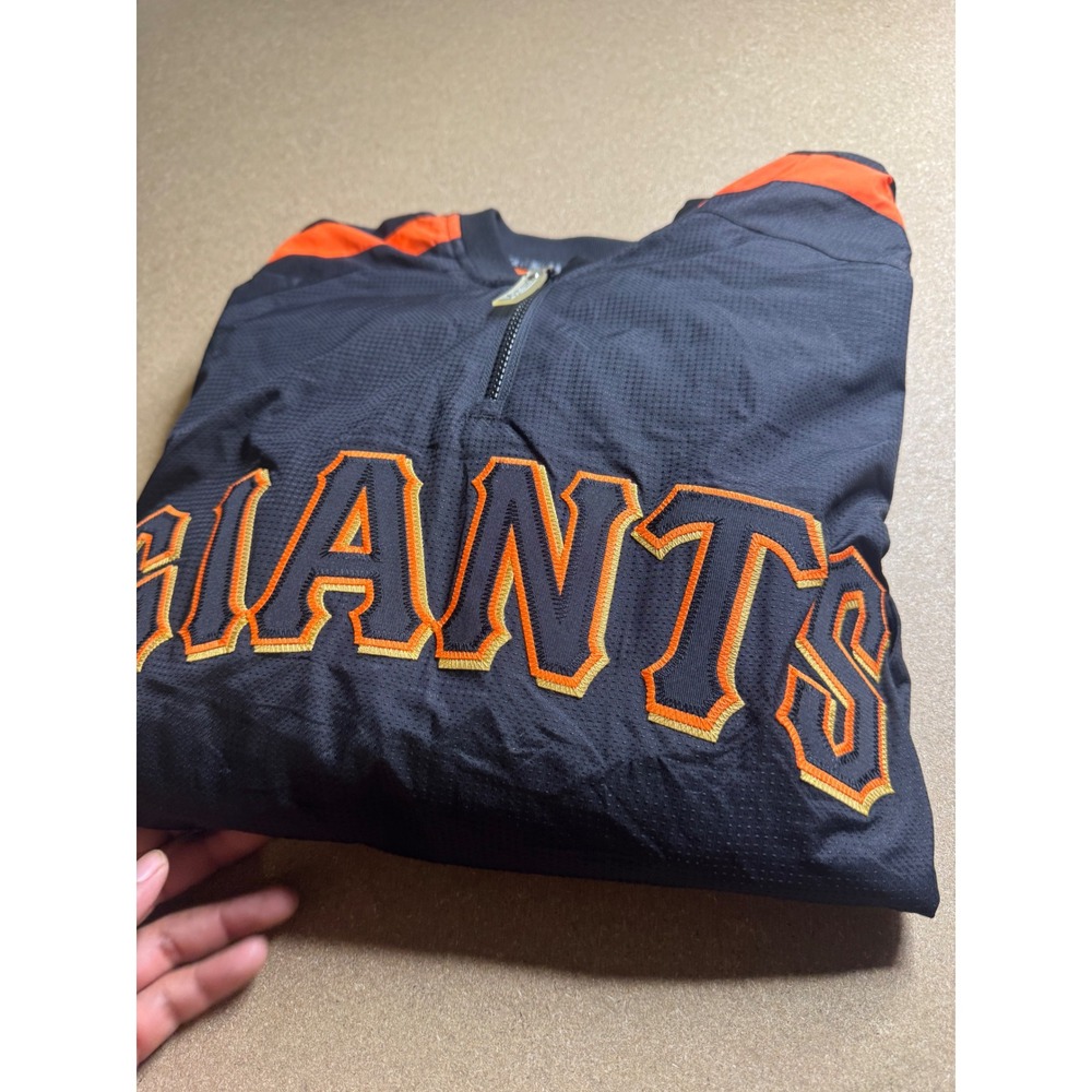 Majestic SF Giants MLB Authentic Collection Quarter Zip Windbreaker Mens M